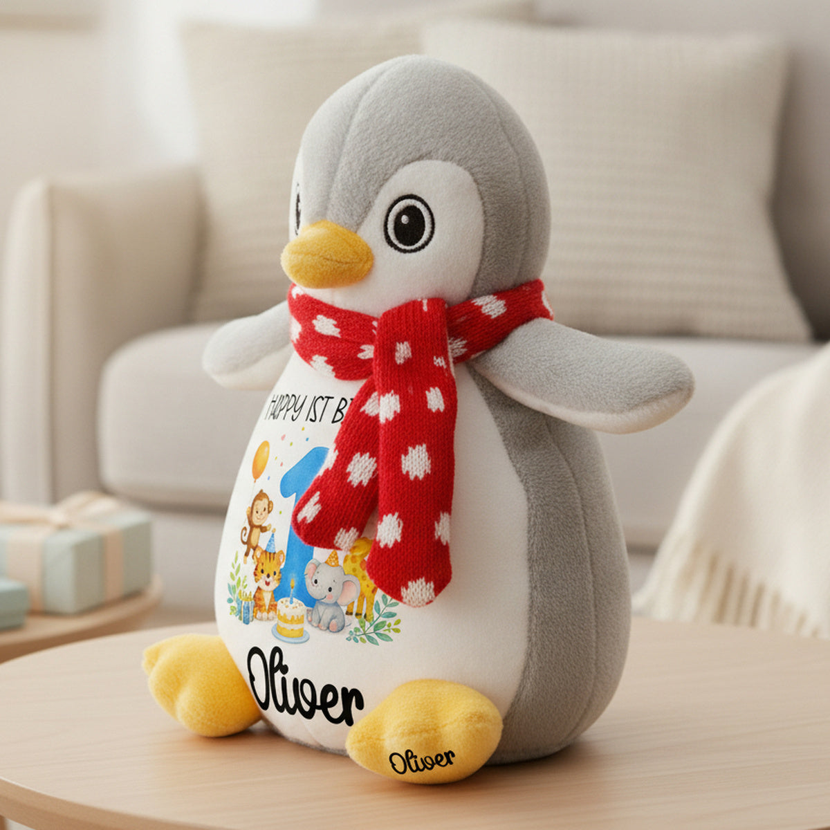 penguin teddy personalised teddy bear