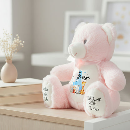 pink teddy bear personalised teddy bear