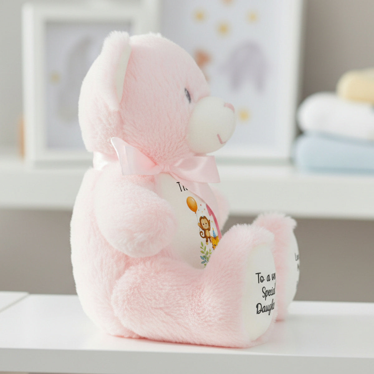 pink teddy bear personalised teddy bear