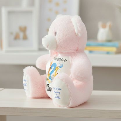 pink teddy bear personalised teddy bear
