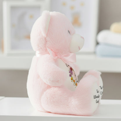 pink teddy bear personalised teddy bear