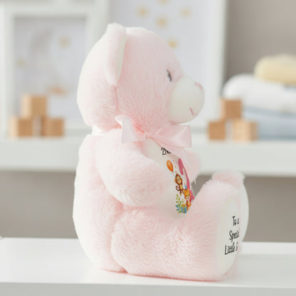 pink teddy bear personalised teddy bear