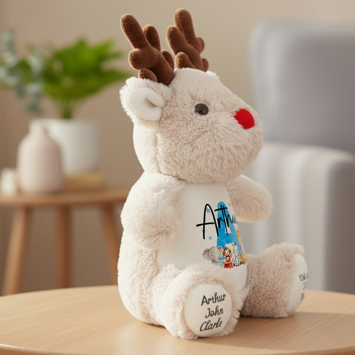 reindeer teddy personalised teddy bear