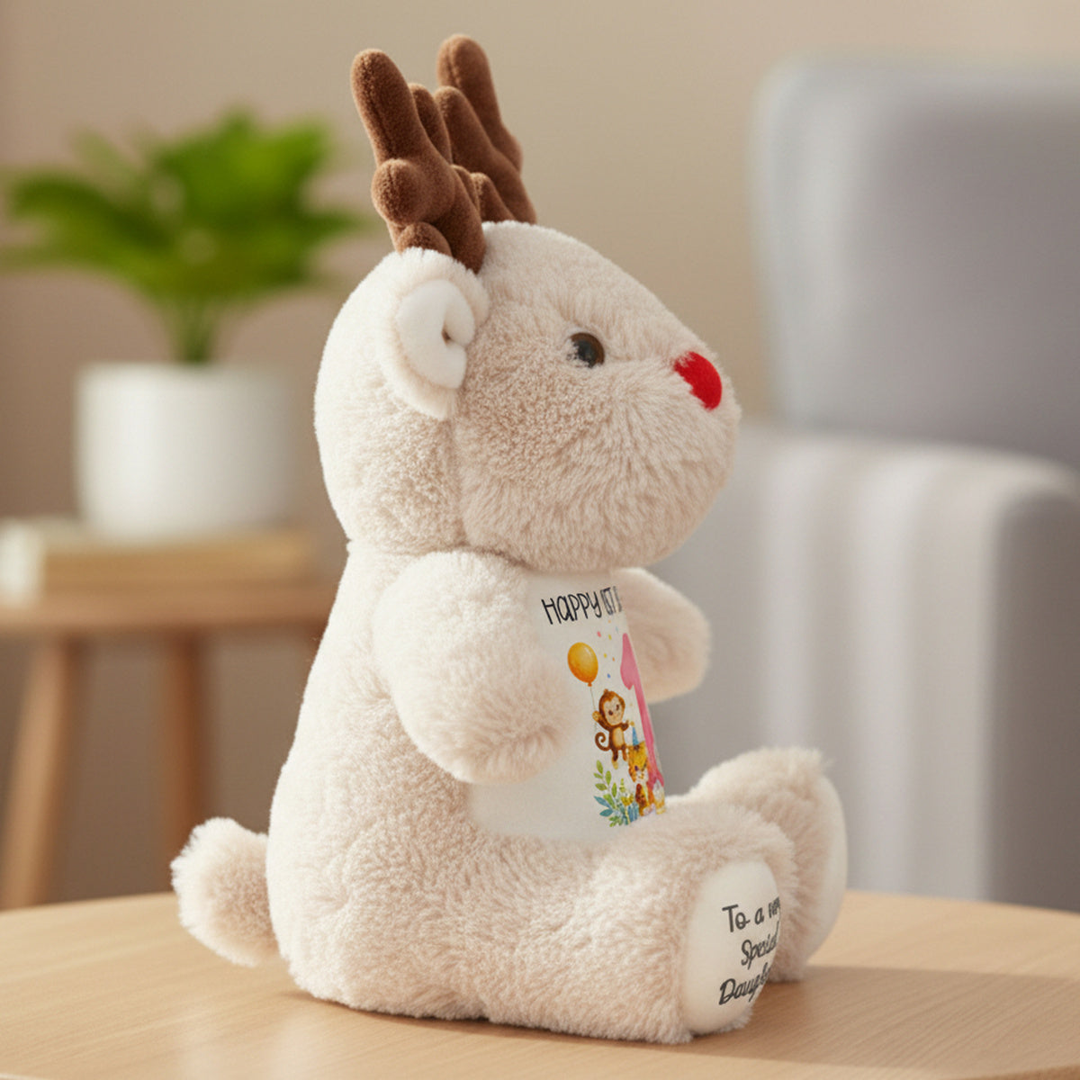 reindeer teddy personalised teddy bear