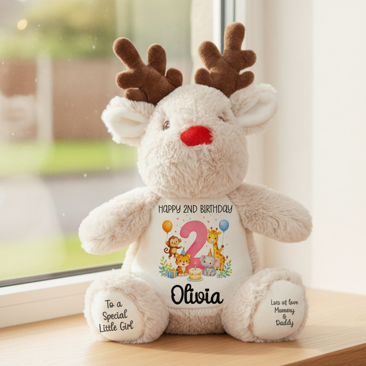 reindeer teddy personalised teddy bear