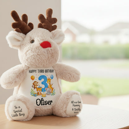 reindeer teddy personalised teddy bear