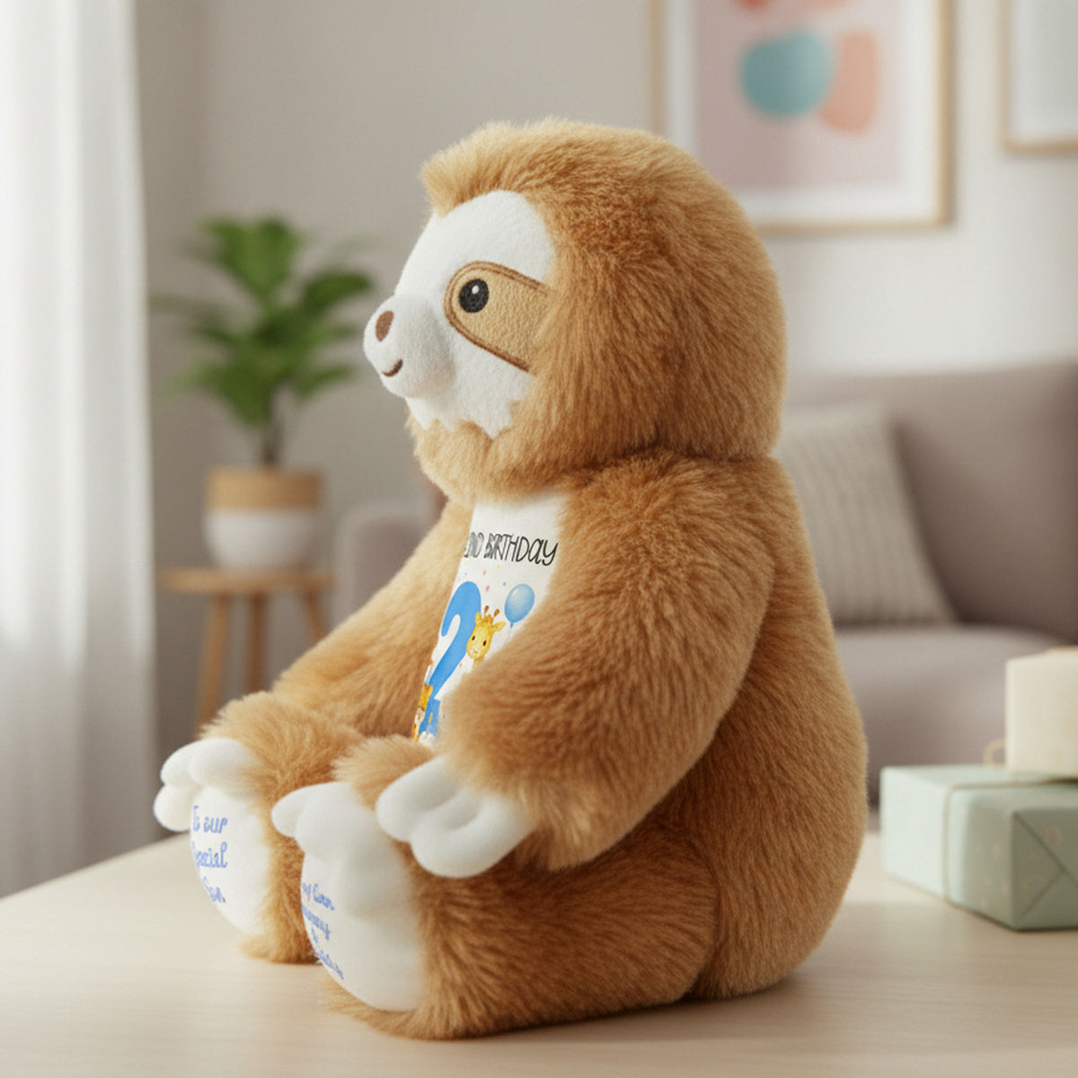sloth teddy personalised teddy bear