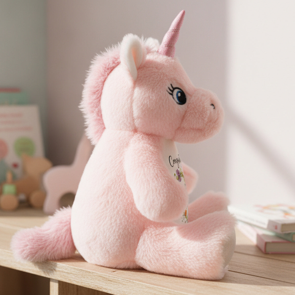 unicorn teddy personalised teddy bear