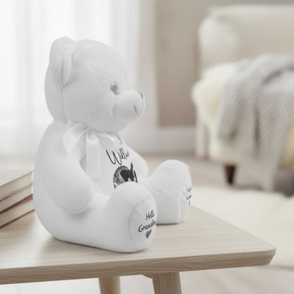 white teddy bear personalised teddy bear