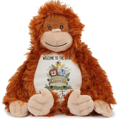 Baby Animal Safari Car New Baby Personalised Teddy Bear
