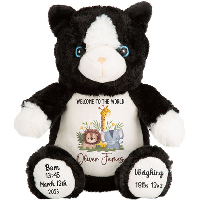 New Baby Jungle Safari Friends Personalised Teddy Bear