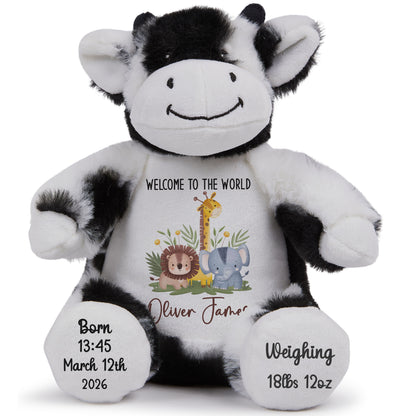 New Baby Jungle Safari Friends Personalised Teddy Bear