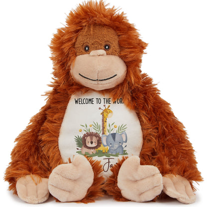 New Baby Jungle Safari Friends Personalised Teddy Bear