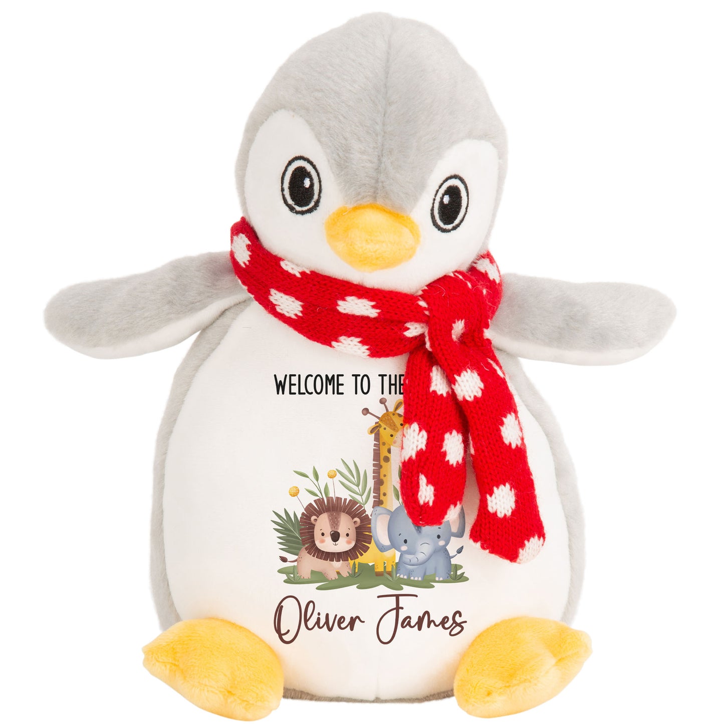 New Baby Jungle Safari Friends Personalised Teddy Bear