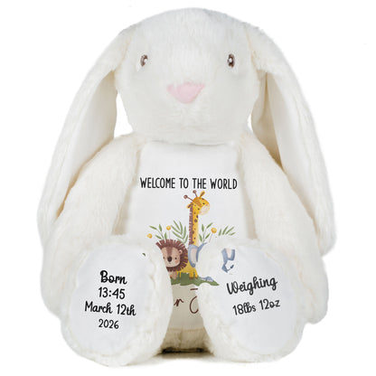 New Baby Jungle Safari Friends Personalised Teddy Bear