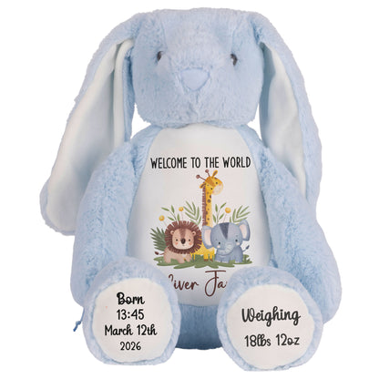 New Baby Jungle Safari Friends Personalised Teddy Bear