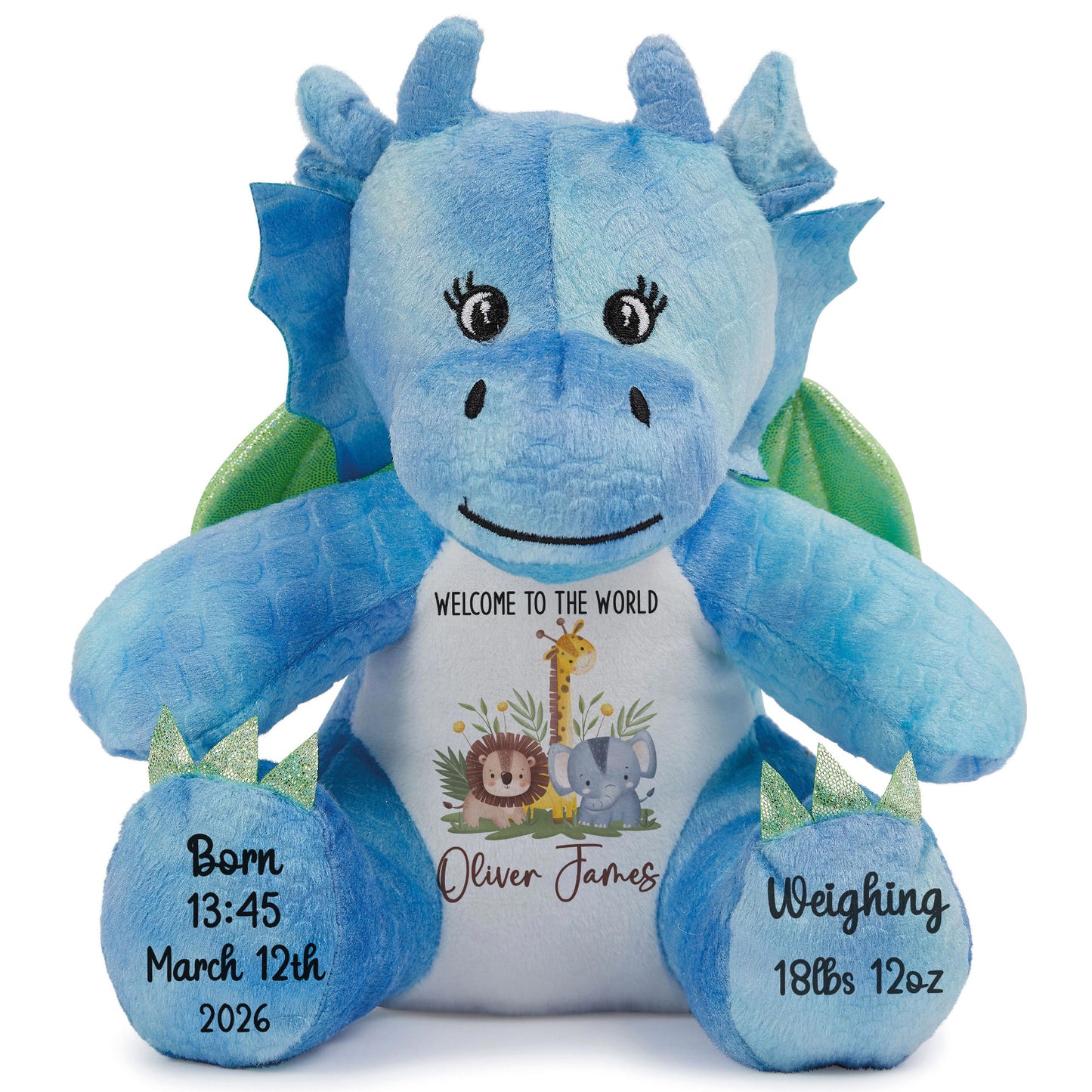 New Baby Jungle Safari Friends Personalised Teddy Bear