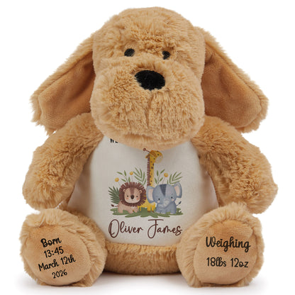 New Baby Jungle Safari Friends Personalised Teddy Bear
