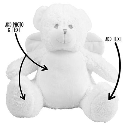 Design a Personalised Angel Teddy Bear – Add Your Photo, Name or Message