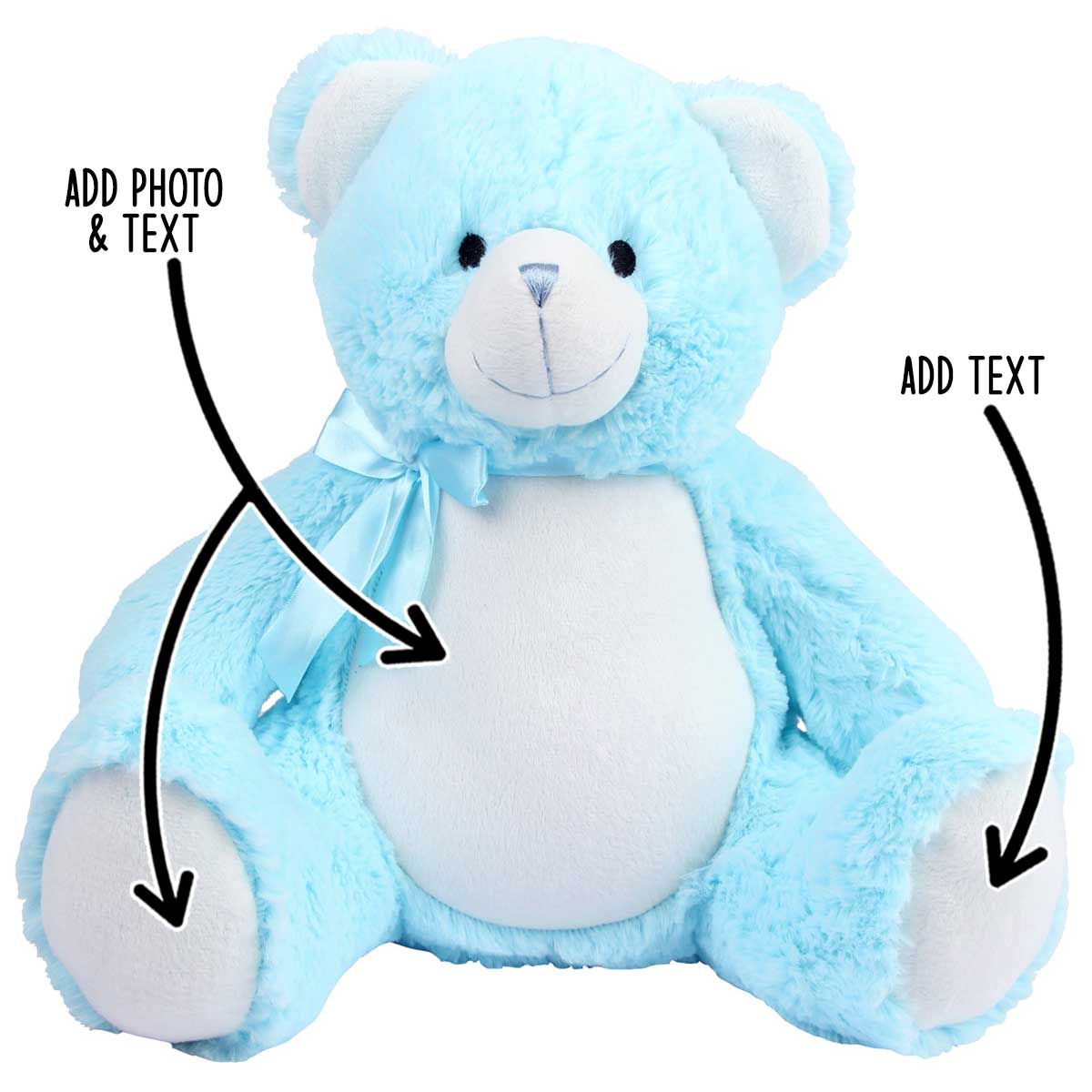 Personalised Large Blue Teddy Bear