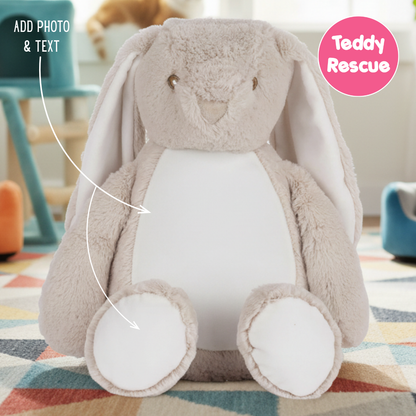Personalised Large Light Brown Bunny Teddy