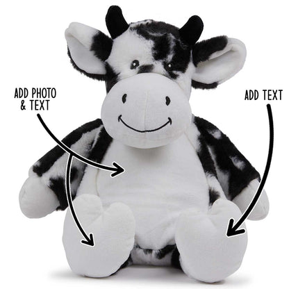 Personalised Large Cow Teddy Bear