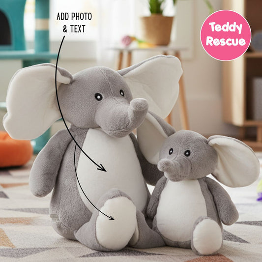 Personalised Large Elephant Teddy Bear