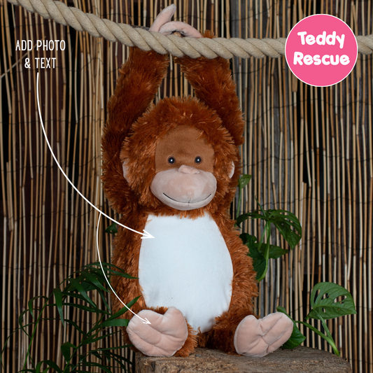 Personalised Large Orangutan Teddy Bear