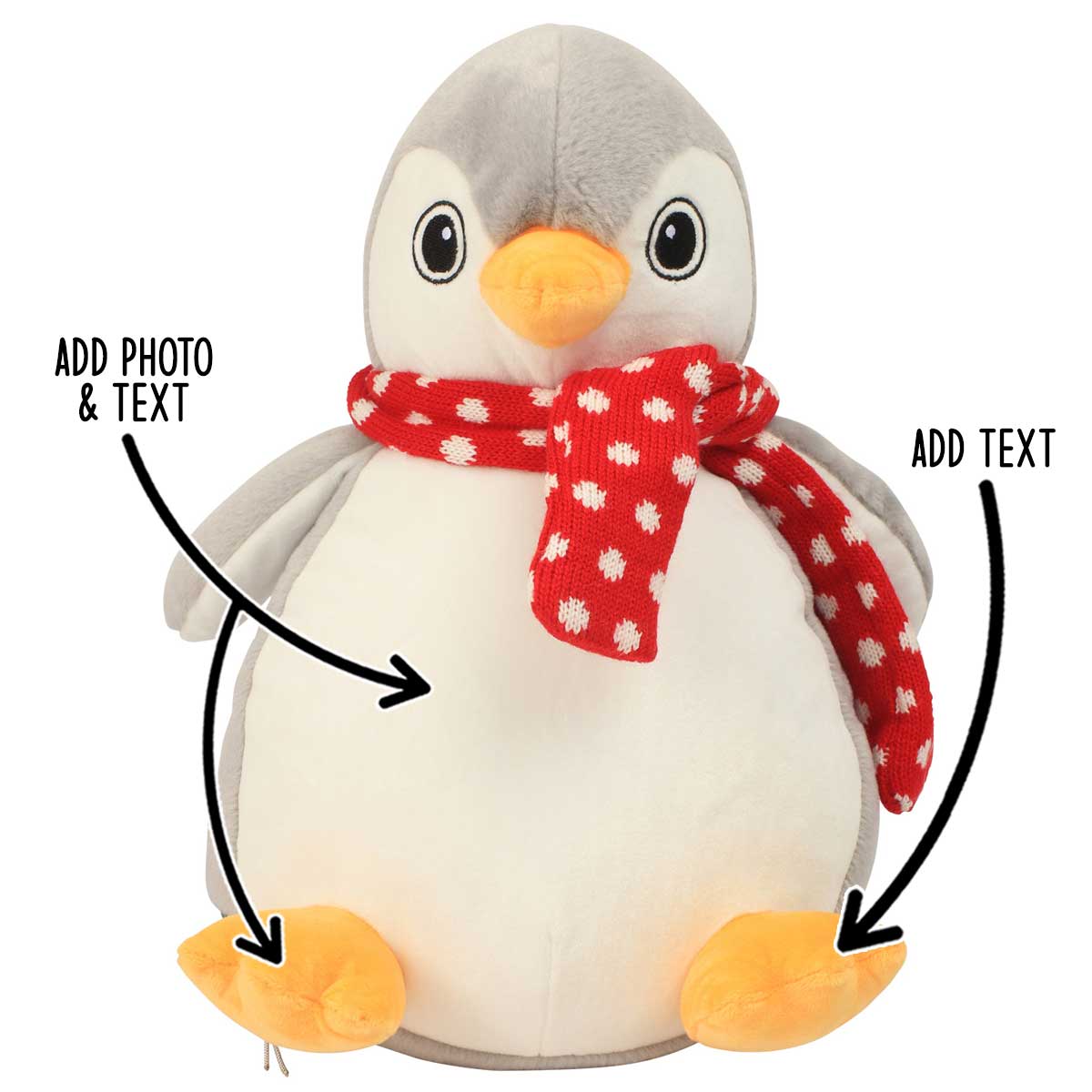 Personalised Large Penguin Teddy Bear