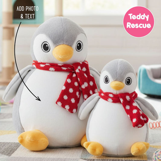 Personalised Large Penguin Teddy Bear
