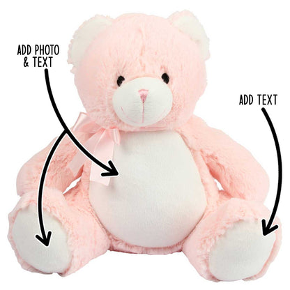 Personalised Large Pink Teddy Bear