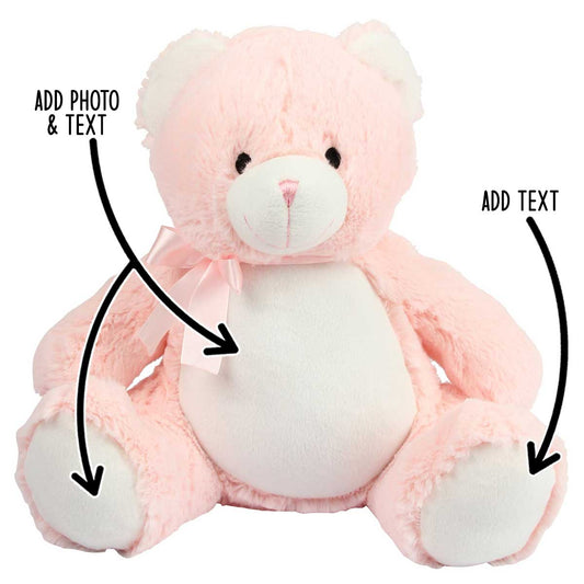 Personalised Large Pink Teddy Bear
