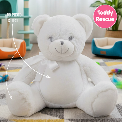 Personalised Large White Teddy Bear
