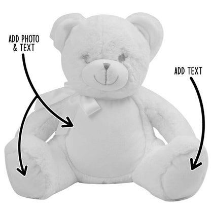 Personalised Large White Teddy Bear
