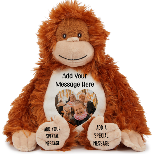 Design a Personalised Orangutan Teddy – Add Your Photo, Name or Message