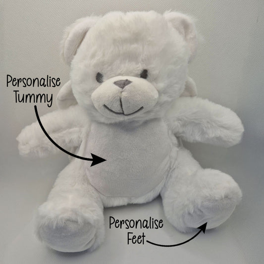 Design a Personalised Angel Teddy Bear – Add Your Photo, Name or Message