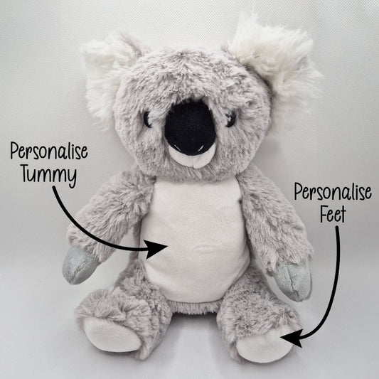 Design a Personalised Koala Teddy – Add Your Photo, Name or Message