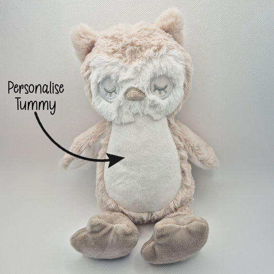 Design a Personalised Owl Teddy – Add Your Photo, Name or Message