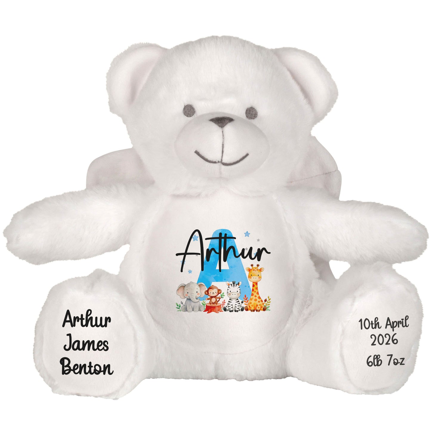 angel bear teddy personalised teddy bear