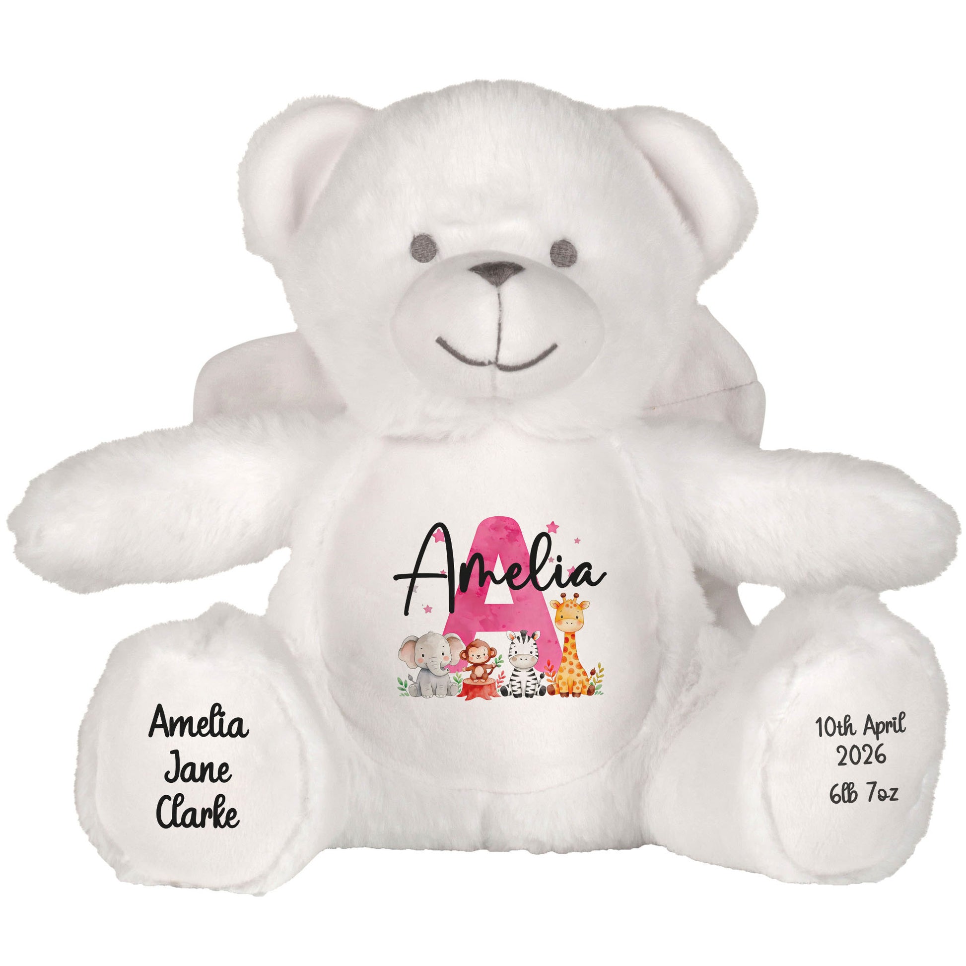 angel bear teddy personalised teddy bear