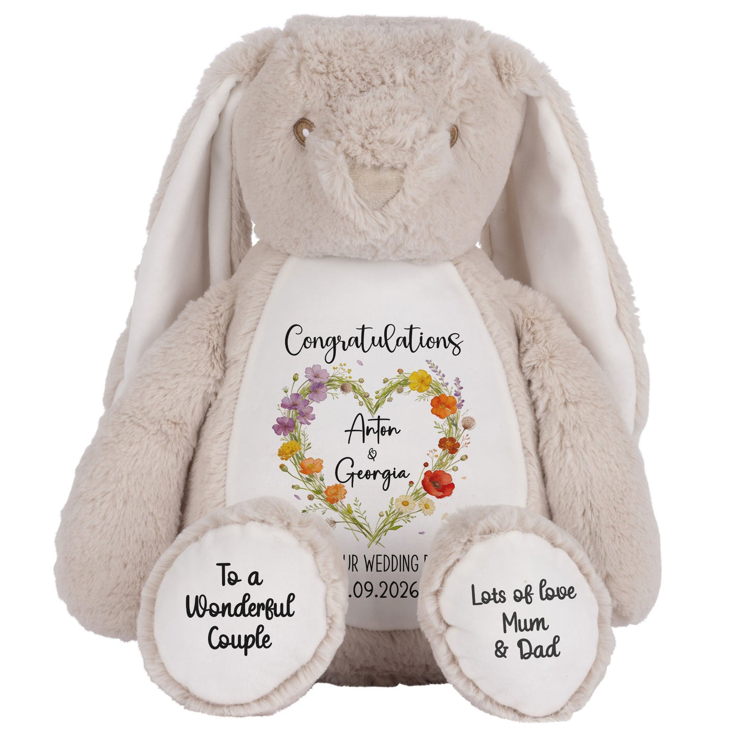 brown bunny teddy personalised teddy bear
