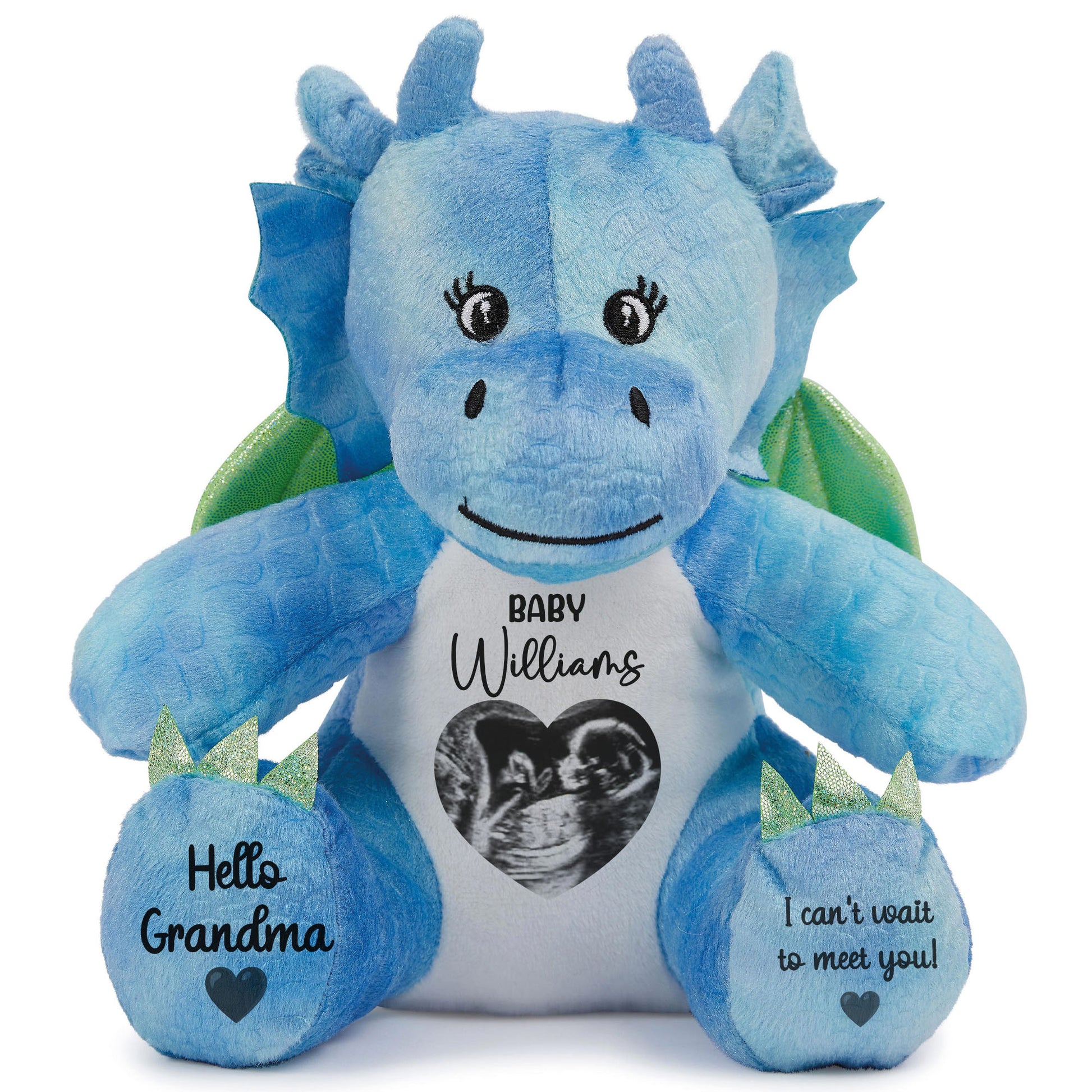 blue dragon teddy personalised teddy bear