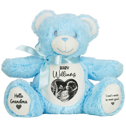 blue teddy bear personalised teddy bear