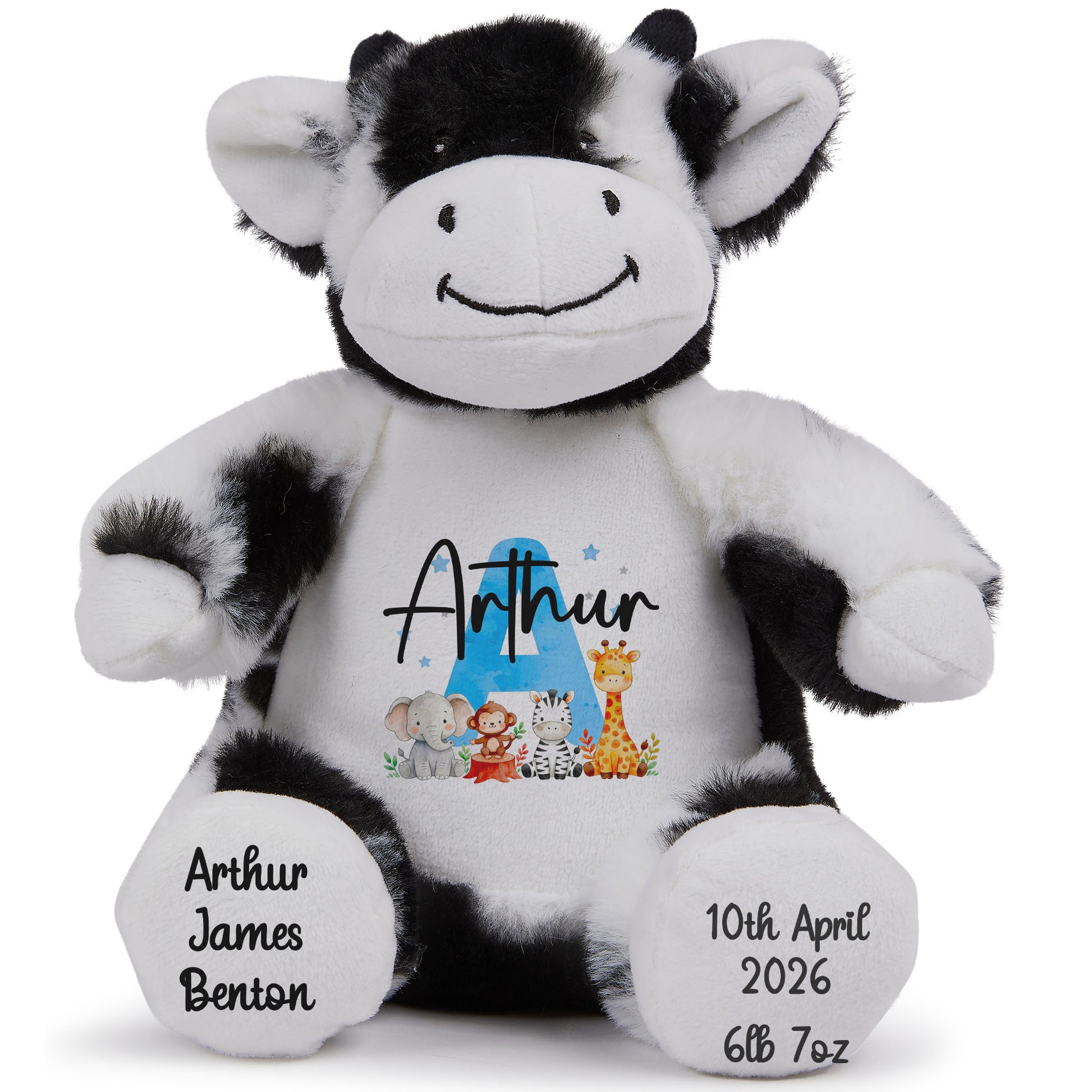 cow teddy personalised teddy bear