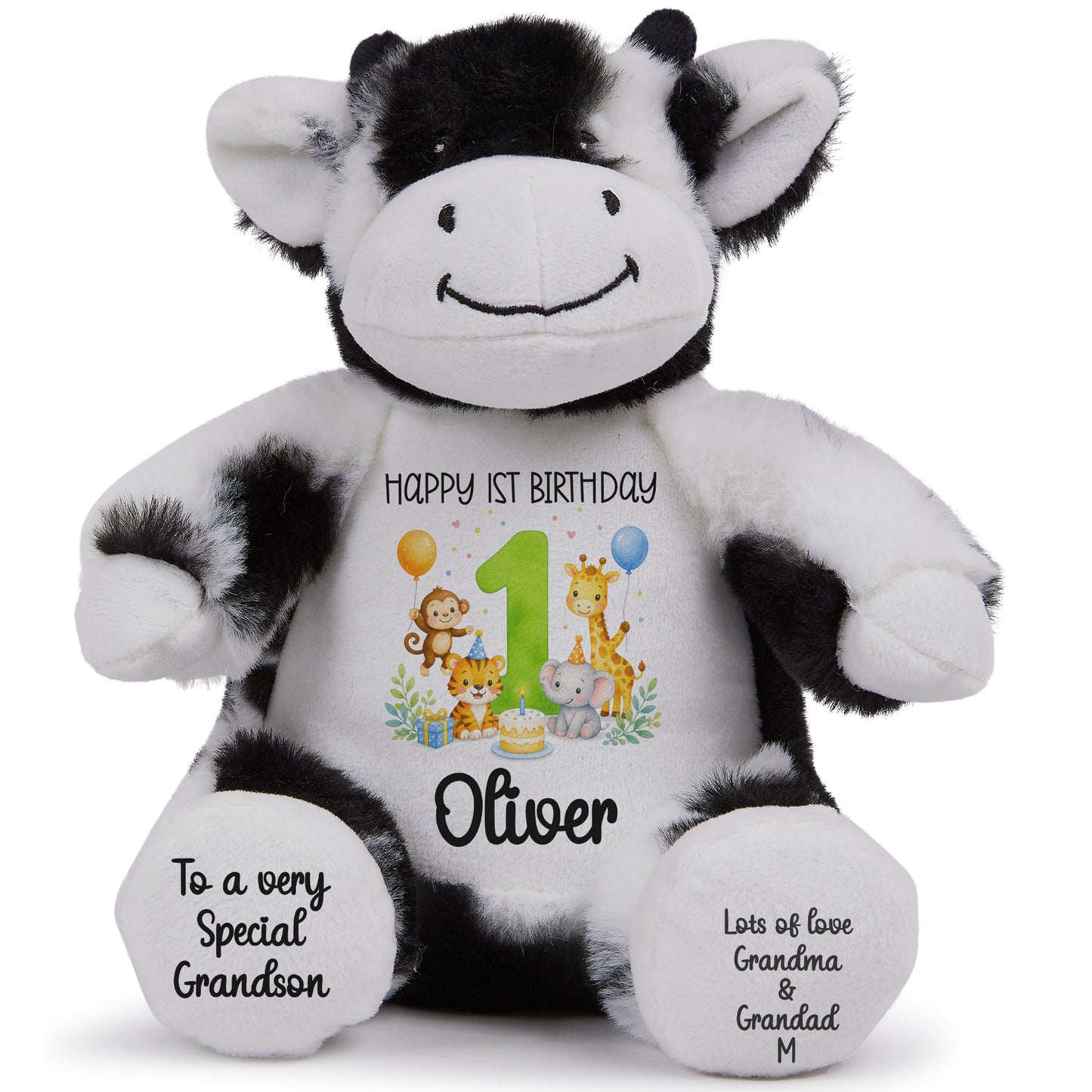 cow teddy personalised teddy bear