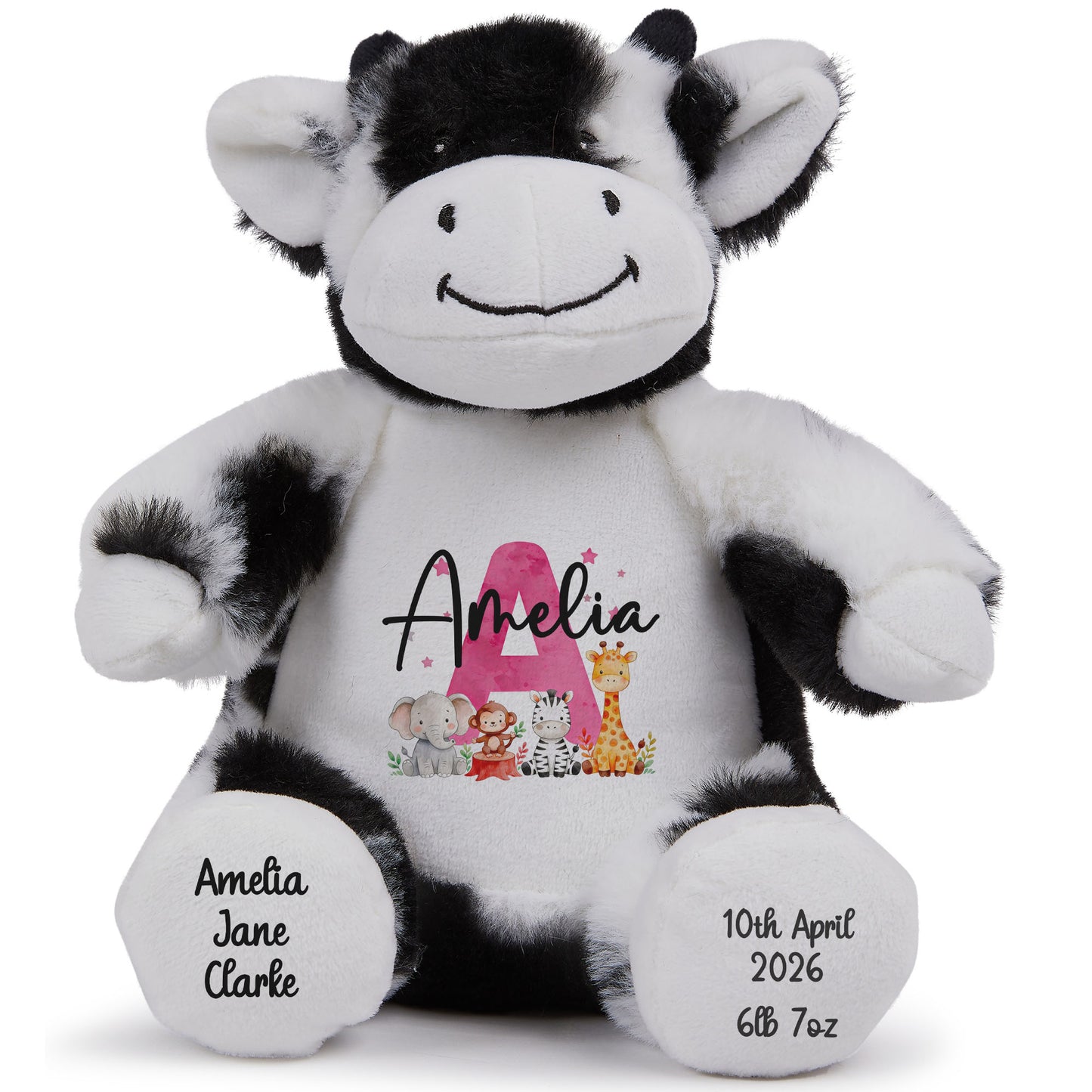 cow teddy personalised teddy bear