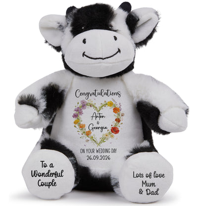 cow teddy personalised teddy bear