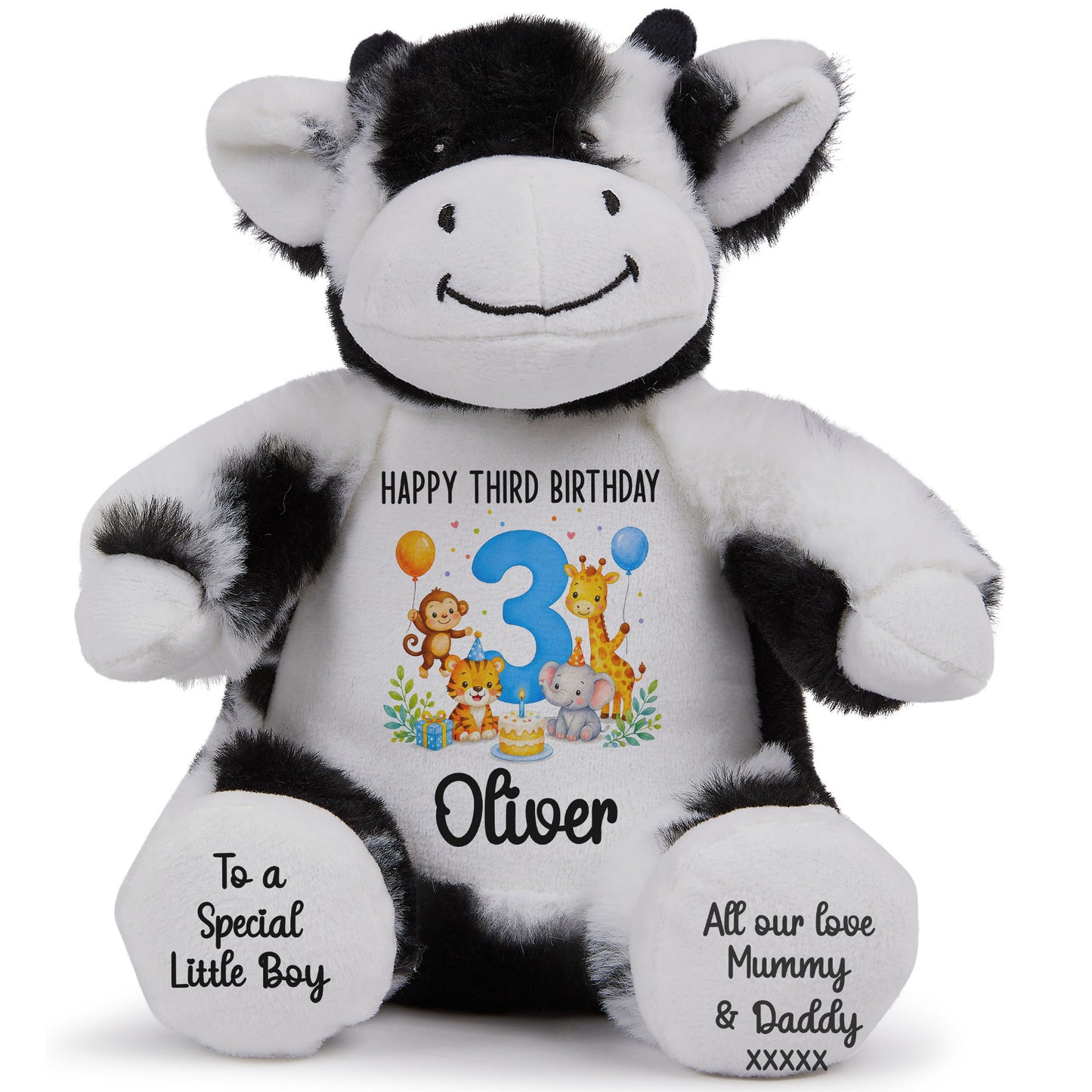 cow teddy personalised teddy bear