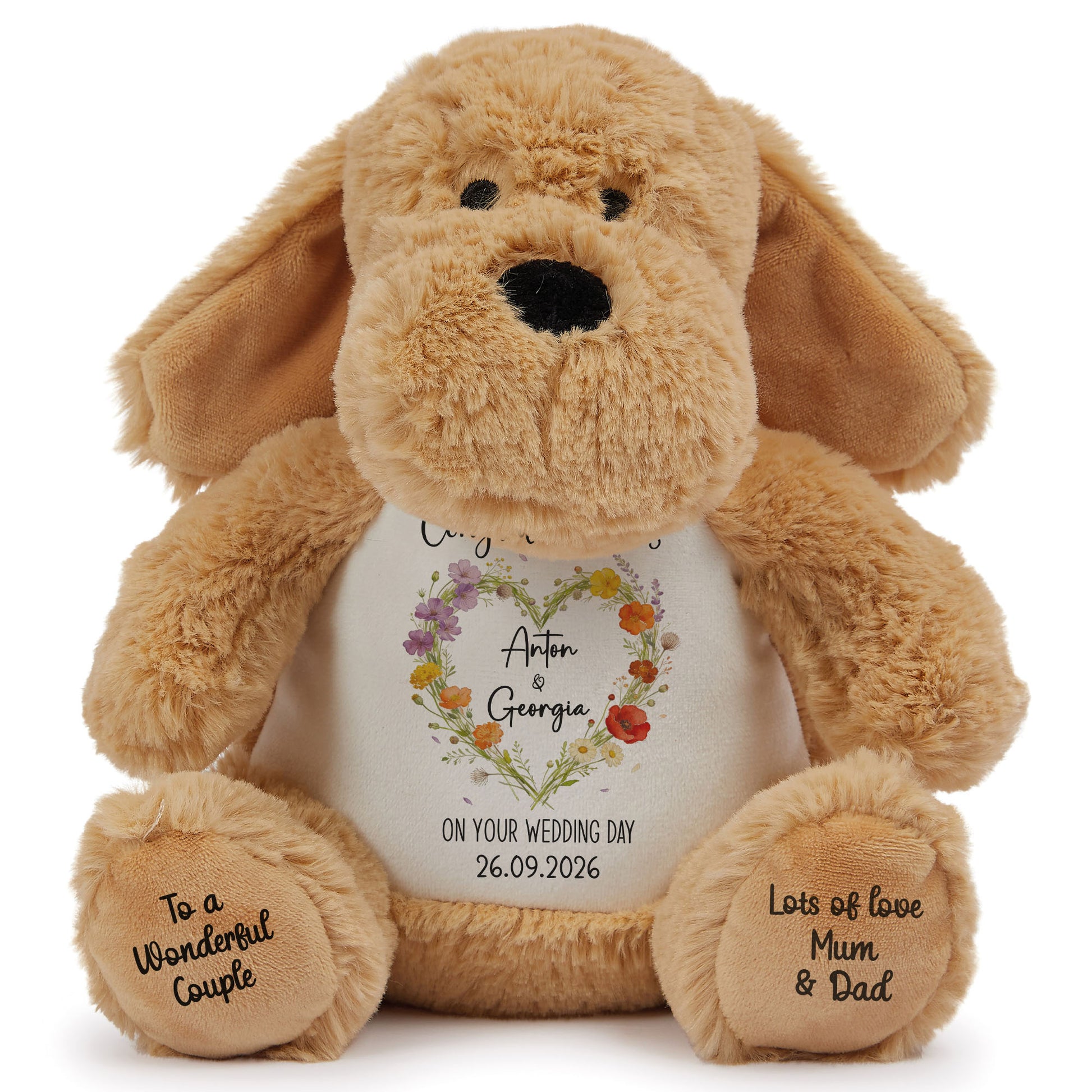dog teddy personalised teddy bear