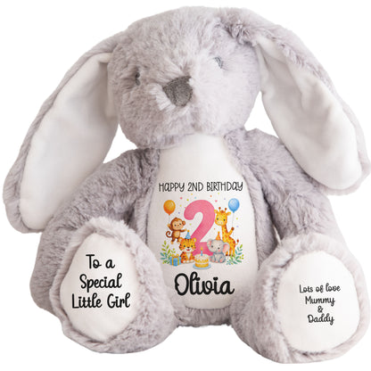 grey bunny teddy personalised teddy bear